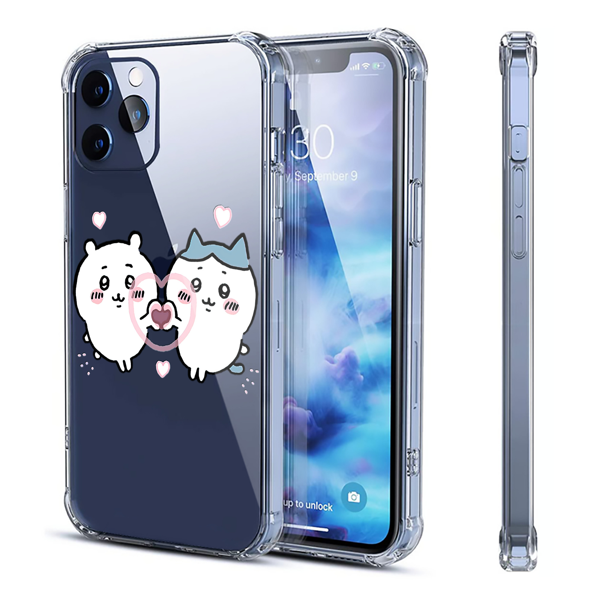 （画像用） ちいかわ ちいかわ Chii-kawa chiikawa 【iPhone 12シリーズ対応】透明スマホケース（クリアソフトケース）